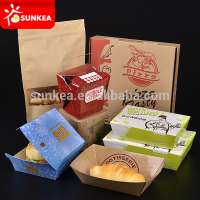 Full printing red paper food packaging for fast food restaurant