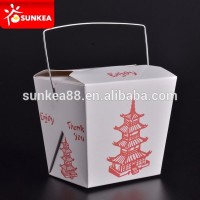 Custom 26oz paper square food pail / noodle box design