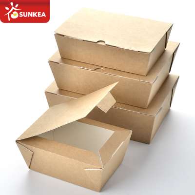 Eco packaging takeout triple layer food paper box