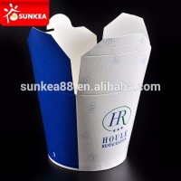 Supply round bottom paper noodle box with double PE coating