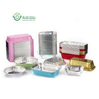 Heavy Duty Silver Foil Food Trays/ Dishes/ Container Catering with lids square pan disposable take out boxes